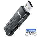 HOCO 2in1 Card Reader USB 3.0 2.0 SD Micro SD/TF Card Memory Reader Multi-card USB Writer Adapter Flash Drive Laptop Accessories(USB2.0).