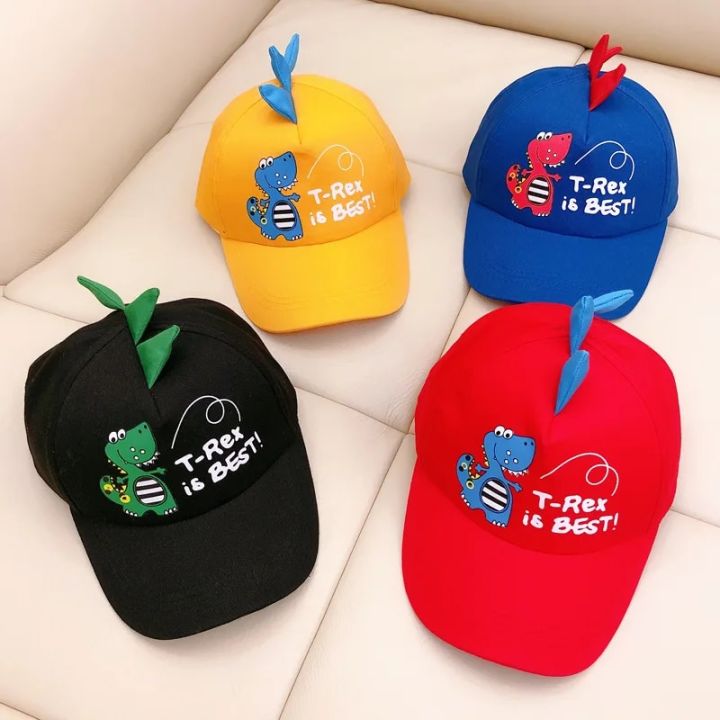 Kids Cartoon Dinosaur Baseball Cap Summer Casual Adjustable Visors Sun Hat Children Cute Adjustable Peaked Caps