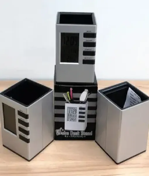 Pen%20Holder%20with%20Digital%20Watch%20-%20Silver%20Cube%20Desk%20Pen%20Stand%20With%20Digital%20Clock%20(Temperature%20,%20Alarm%20&%20Calendar)%20%7C%20smart%20pen%20holder%20-%20Image%208