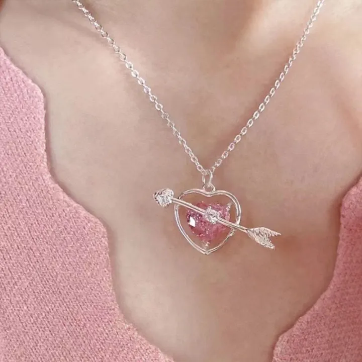 One%20Arrow%20Piercing%20Heart%20Pink%20Diamond%20Necklace%20Light%20Luxury%20Jewelry%20Girlfriend%20Birthday%20Gift%20-%20Image%207