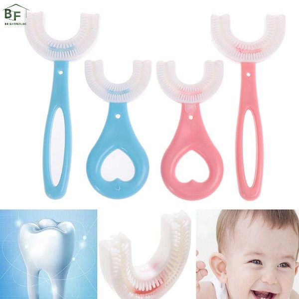 Kids Toothbrush Infant U Shape Toothbrush Berus Gigi Kanak Baby With Soft Bristle Mouth 2-12 Years
