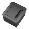 Embedded Socket Box AC250V 13A Table Power Receptacle Flame Retardant PC for Office Conference Room.