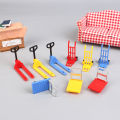 3Pcs 1:12 Dollhouse Miniature Cart Trolley Stair Climbing Machine Mini Outdoor Cart Forklift Moving Tools Model Home Decor Toys.