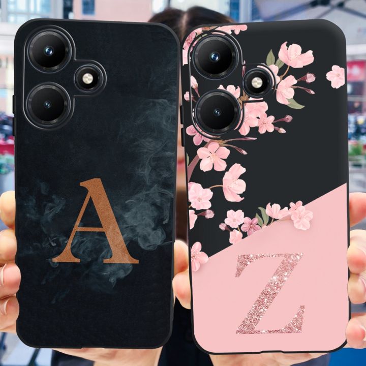 For Infinix Hot 30i Case X669 X669C Cute Letters Back Cover Soft Silicone Phone Case For Infinix Hot 30 Play Hot30 Hot30i Bumper