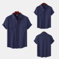 Men's resort shirt linen Quality work shirts Button linen shirts - Formal Shirt. 