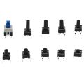 180PCS 10 Type 6X6 Light Mini Touch Switch Set Push Button Switch Kit.