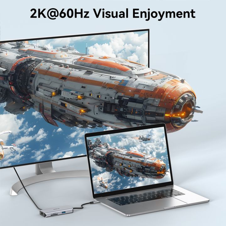 MOKiN%208%20in%201%20USB%20C%20HUB%20to%204K30Hz%20HDMI%20Hub%20Adapter%20Docking%20Station%20with%20USB%203.0%20RJ45%20SD/Micro%20SD%20PD3.0%20for%20MacBook%20Pro/Air%20Laptop%20-%20Image%203