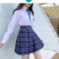 Japanese-StylejkUniform Skirt Middle and Big Children12Women's Short Skirt Student Pleated Skirt College Style School Uniform Tartan Skirt.