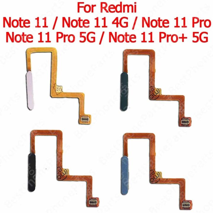 Finger Print Scanner Home Button Fingerprint Sensor Flex Cable Return Key Touch Menu For Xiaomi Redmi Note 11 Pro Plus 4G 5G