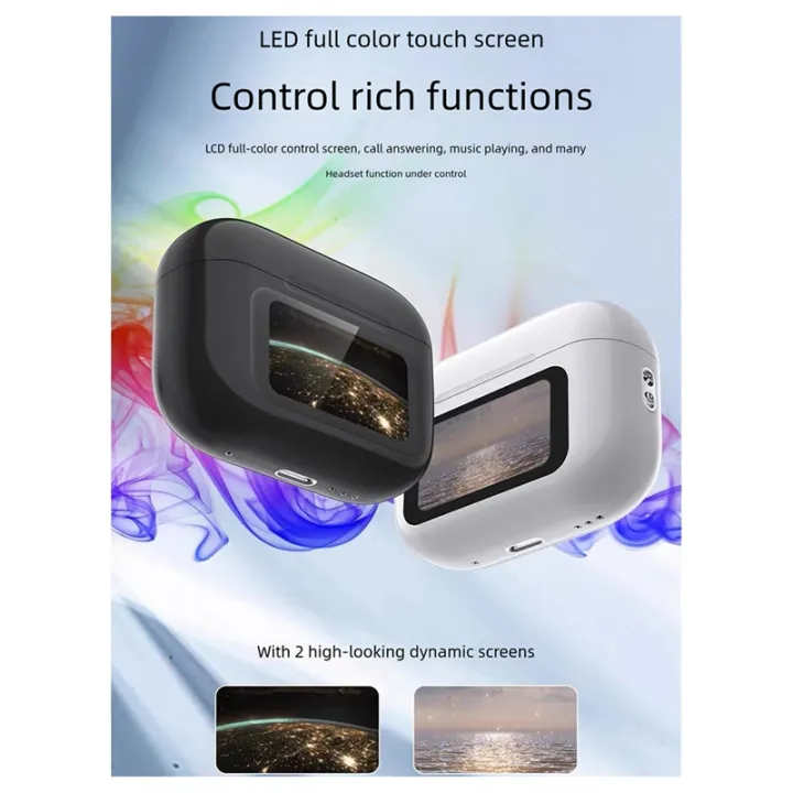 New%20A8Pro%20Bluetooth%205.4%20Wireless%20Earphones%20LCD%20Color%20Screen%20ANC+ENC%20Active%20Noise%20Cancelling%20TWS%2015%20National%20Languages%20A%20-%20Image%205