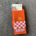 2023 New Socks Fashion Brand Vans Medium Length Couple Classic Checker Sports Towel Skateboard Vans Socks Two Pairs of Socks.
