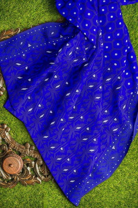 Comfortable%20Cotton%20Jamdani%20Saree%20For%20Women%20Without%20Blouse%20Piece%20-%20Casual%20&%20Party%20Wear%20-%20Suitable%20for%20All%20Occasion%20-%20Image%205