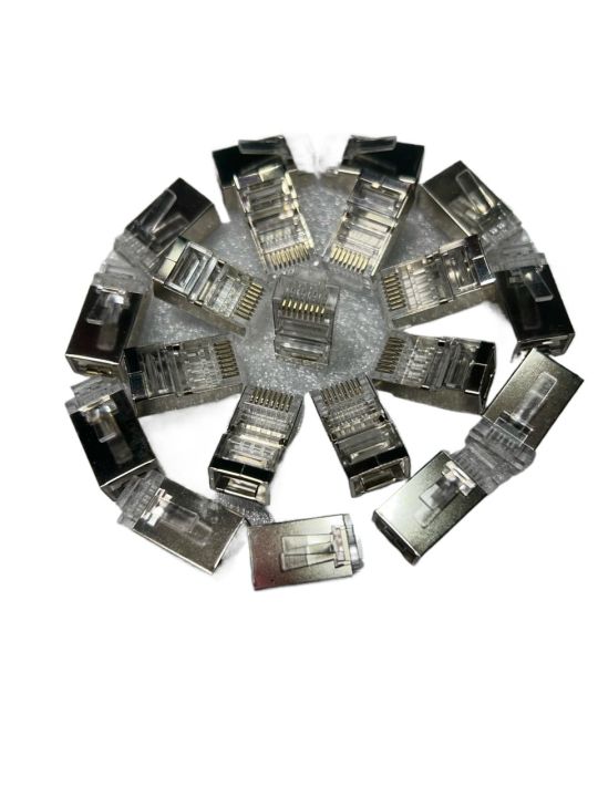 RJ45 Connector CAT-6 (Metal Shielded) 20 Pcs