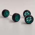 (New)1/64 Wheel For Hotwheel With Rubber Tire Hollow haft Model Car Modified Part MJ.