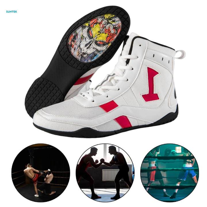 Wrestling Shoes Fitness Sneakers Training Accessories Boxing Shoes Footwear for Sparring Length 24cm