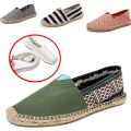 Men Women Linen Breathable Casual Flat Shoes Fashion Canvas Espadrilles Summer Fisherman Driving Footwear. 