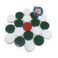 Special Carrom Guti with Stricker (5 Pcs guti Extra) - Green & White.