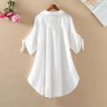 Stylish Addition - Women Fashion Long Sleeves Ruffles Casual Ladies tops shirts Elegant silk Blouse for Women - Blouse - Sustainable Choice.