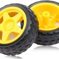 Rubber Wheel for DIY RC and Robotics Projects - 1 PC.
