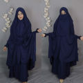 Khimar hijab with nekap Coffee Navy Blue Violet Grey long hijap.