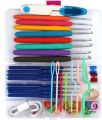 Knitting And Crochet Accessories Set. Crochet Hook Stitching Weave Accessories Supplied With Case Hand Knitting Tools.. 