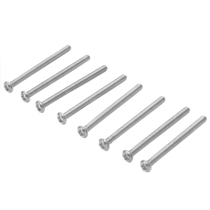 Harmony%208%20Pcs%20M2.5x32MM%20Electric%20Guitar%20Humbucker%20Pickups%20Adjust%20Height%20Screw%20and%20Spring%20-%20Pitch%200.4mm%20-%20Silver%20-%20Image%203
