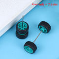 1/64 Wheels For Hotwheels with Rubber Tire Model Model Car Modified Parts Toys.