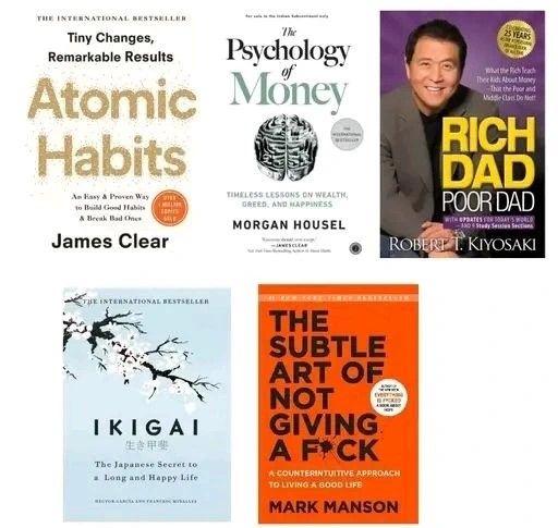 ( Atomic Habits + The Psychology of Money + Rich Dad Poor Dad + Ikigai ...