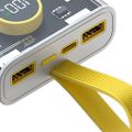 Portable Charger Bank, 66W Fast 20000mAh Charging Bank Charger, Portable Outdoor Charging Bank, Transparent Battery Pack with Lanyard Bank for Phone Tablet Pad.