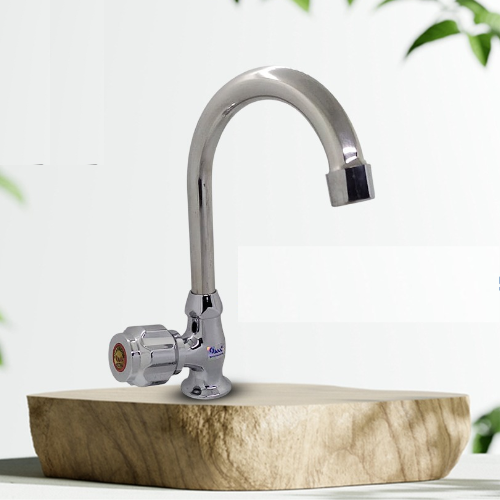 Basin Pillar Cock Basin Water Tap BD Silver Colour Use in Wash Basin