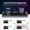 UGREEN M.2 NVMe and SATA SSD Enclosure Reader 10Gbps USB C 3.2 Gen2. 