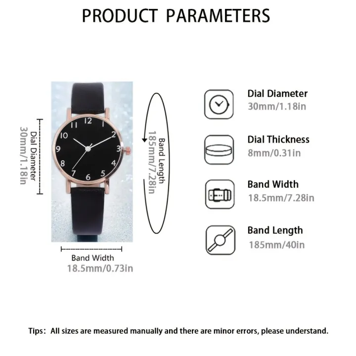 2pcs%20Set%20New%20Watch%20Women%20Fashion%20Casual%20Leather%20Belt%20Watches%20Simple%20Ladies%20Round%20Dial%20Quartz%20Wristwatches%20Dress%20Clock%20-%20Image%206
