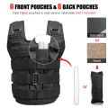 Max Loading 50kg Adjustable Weighted Vest Weight Jacket Oxford Exercise Weight Loading Cloth Strength Training (Empty). 