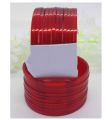 Silk bangles red / Reshmi churi/Kacher churi lal = 12 pieces.