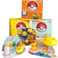 Pokemon Figures Pocket Monster Pet Elf Ball Scene Set Toy Pikachu Anime Figure Model Kids Gift. 