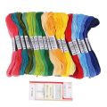 50 Skeins Embroidery Floss Cross Stitch Thread Bracelet String with Needles for Friendship Bracelet. 