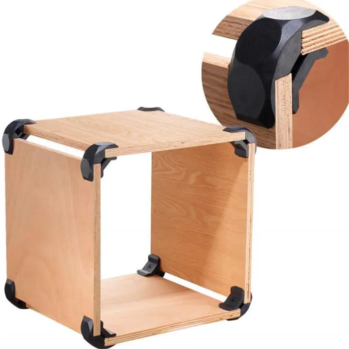 KOGEEK%208%20PCS%20Wood%20Clamp%20Panel%20Connectors%20Right%20Angle%20Clip%20Set%20for%20Creative%20DIY%20Furniture%20Closet%20Table%20Storage%20Shelf,%20Hard%20Plastic%20Material%20Black%20-%20Image%206