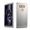 For LG G6 Aluminum Frame Carbon Fiber Back Cover Shockproof Shell Capa Mobile Accessories Phone Casing Metal Case. 