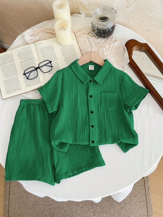 Children%E2%80%99s%20Young%20Boy%20Toddlers%20Comfortable%20Clothes%20Button%20Front%20Shirt%20&%20Shorts%20for%20Kids%20-%20Image%207