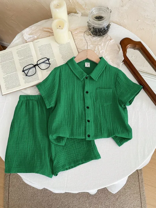 Children%E2%80%99s%20Young%20Boy%20%20Toddlers%20Nice%20Clothes%20Button%20Front%20Shirt%20&%20Shorts%20for%20Kids%20-%20Image%207
