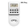 TM03 Digital Timer Switch Socket 24 Hour Cyclic Kitchen Timer Outlet Programmable Timing Socket EU UK AU US BR FR IT TH Plug.