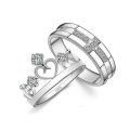 Prince And Princess Crown Couple Finger Ring. 