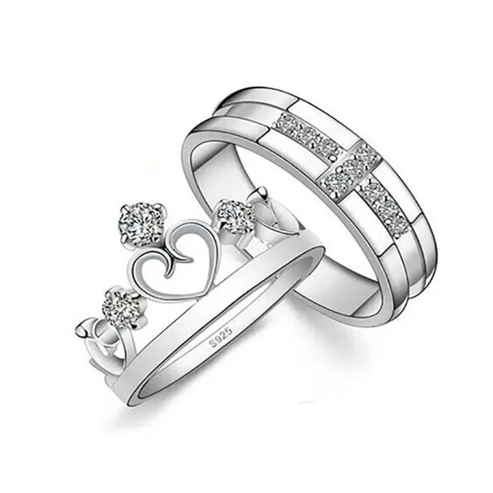 Prince%20And%20Princess%20Crown%20Couple%20Finger%20Ring%20-%20Image%204