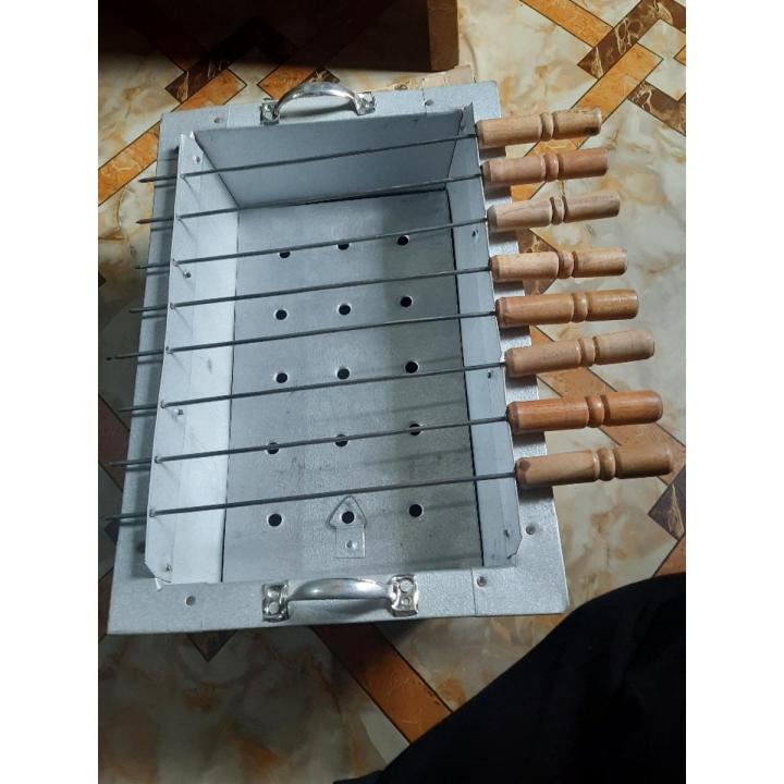 BBQ Stand with 14 Stick - Silver