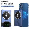 Magnetic Power Bank For Iphone 14 13 12 11Max Apple Watch AirPods Fast Wireless Charger External Battery Pack Macsafe Powerbank. 