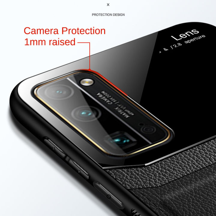 Casing%20for%20Huawei%20Honor%2030%20Business%20Slim%20Litchi%20Skin%20Anti-slip%20TPU%20Bumper%20Hybrid%20Glass%20Lens%20Protective%20Case%20Cover%20-%20Image%204