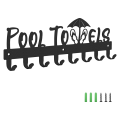 Pool Towel Rack with 8 Hooks, Towel Holder Wall Mounted for Outdoor or Bathroom, Towel Hanger for Hang Bathrobes.