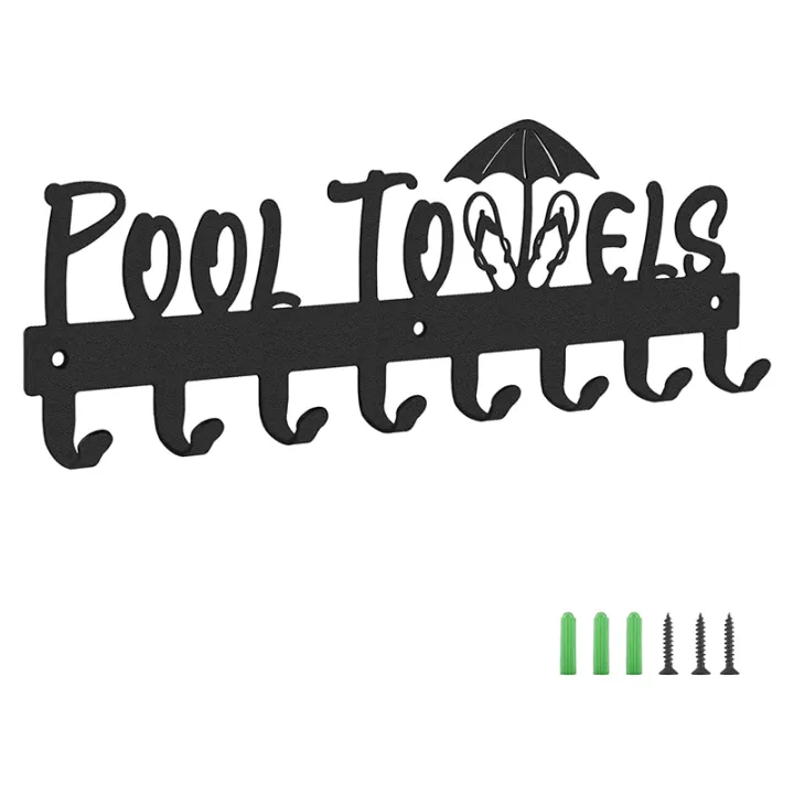 Pool%20Towel%20Rack%20with%208%20Hooks,%20Towel%20Holder%20Wall%20Mounted%20for%20Outdoor%20or%20Bathroom,%20Towel%20Hanger%20for%20Hang%20Bathrobes%20-%20Image%202