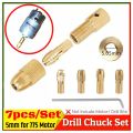 Small Drill Chuck Set 5mm Electric Motor Drill Chuck Micro-Twist Drill Chuck Tool Set 0.5-3.0mm drill collet for 775 DC Motor. 