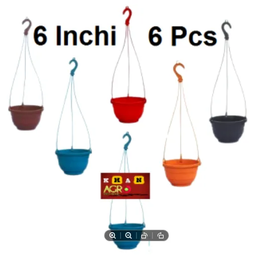 New%206-Inch%20Plastic%20Hanging%20Planter%20Pots%206-Pack%20for%20Lawn%20&%20Garden%20-%20Image%204
